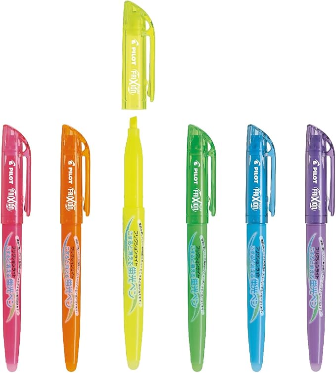 Pilot SFL-60SL-6C Highlighter Frixion Light, 6 Color Set