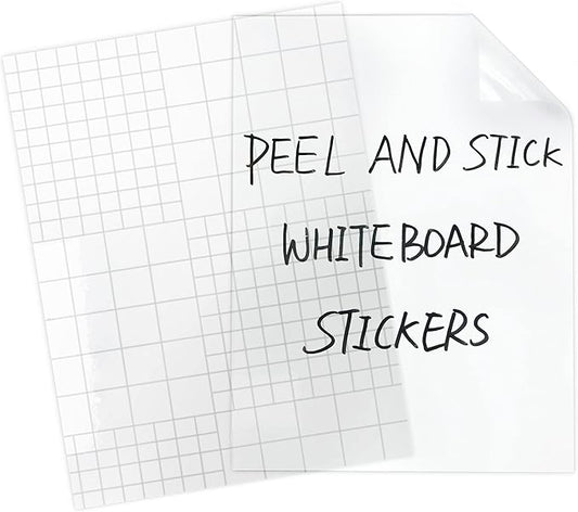 Clear Dry Erase Board Paper-Whiteboard for Fridge-Clear Contact Paper Sheets for Wall-Adhesive Dry Erase Board Sticker for Desk/Refrigerator/Office/Classroom/Wallpaper(8.27''X11.69''X2 Pcs)