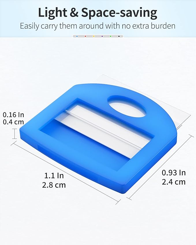 Uniclife 24 Pcs Key Cap Tags 1 Inch Key Covers Protectors with Blank Paper Labels and Clear Windows Soft Key Identifiers for Standard Regular Thin Flat House Keys (Not for Odd-Shaped Keys), 6 Colors