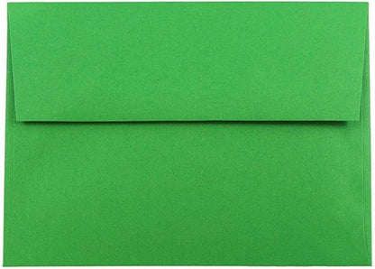 JAM PAPER A7 Colored Invitation Envelopes - 5 1/4 x 7 1/4 - Green Recycled - 100/Pack