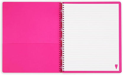 Steel Mill & Co Cute Large Spiral Notebook College Ruled, 11" x 9.5" with Durable Hardcover and 160 Lined Pages (Watercolor Flowers)