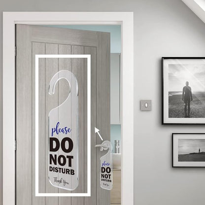 Do Not Disturb Door Sign Engraved Acrylic Hanger Handle Home Decor Acrylic Banner Acrylic Hanging Sign Door Plaque Handmade Office Hanging Sign Please Do Not Disturb