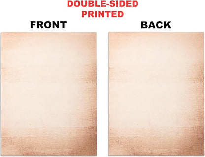 50 Pack Decorative Vintage Paper | Vintage Stationary Paper | Use for Creating Timeless Writing, Drawing, Sketches, Painting Projects | Ink Jet and Laser Printer Friendly | 8.5 x 11 Inches 50 Sheets