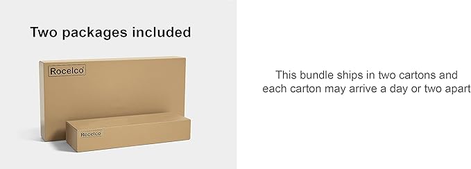 Rocelco 46" Standing Desk Converter with AC USB Charger and Dual Monitor Stand - Height Adjustable Three Screen Riser Computer Workstation - Sliding Keyboard Tray - Black (R DADRB-46-ACUSB-DM3)