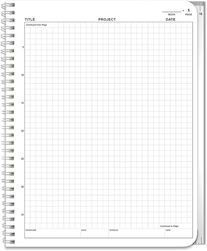 BookFactory Carbonless Lab Notebook/Laboratory Duplicator Book (Scientific Grid Format) - Contains Carbon Copies 8.5" x 11". 100 Sets of Pages, 200 Sheets Total [Wire-O Bound] (LAB-100-WTG-D)