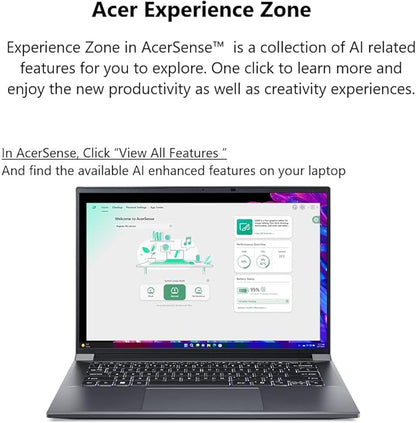 Acer Swift X 14 Laptop | 14.5" OLED 2880 x 1800 120Hz Calman Verified | Unlock AI Experiences | Intel Core Ultra 7 Processor 155H | NVIDIA GeForce RTX 4060 | 16GB LPDDR5X | 1TB SSD | SFX14-72G-77NJ