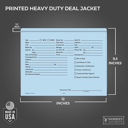 Heavy Duty Deal Jackets - Blue (100 Shrink Wrapped)