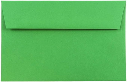 JAM PAPER A9 Colored Invitation Envelopes - 5 3/4 x 8 3/4 - Green Recycled - Bulk 500/Box