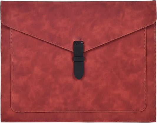 Brown Leather File Folder Letter Size, File Organizer, Important Document Folders with Pockets, Document Organizer, Laptop Sleeve Notebook Case, Paper Storage, A4 Envelopes Filing Folder