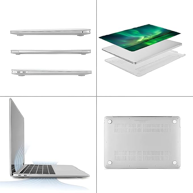 Compatible with 16 Inch MacBook Pro A2141, Iceland Green Aurora Hard Plastic Shell Cover Case