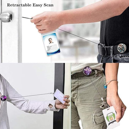 Retractable ID Badge Holder,Nurse Badge Reels with Clip,Name Card Holders for Office Worker Doctor Nurse（3 Pack Butterfly ）