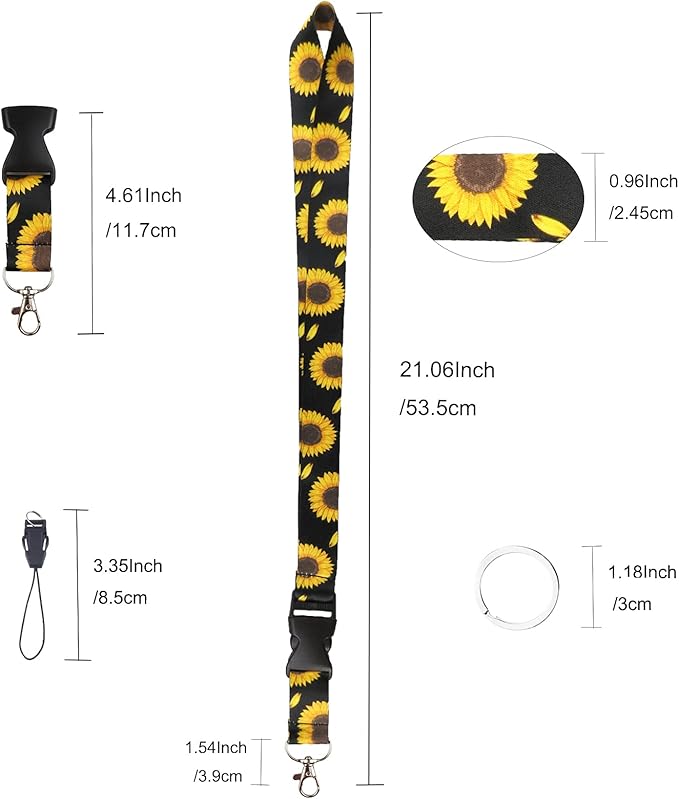 Yiflin Cute Neck Lanyard for Keys,Keychain,Wallet,ID Card Holder,with Quick Release Buckle