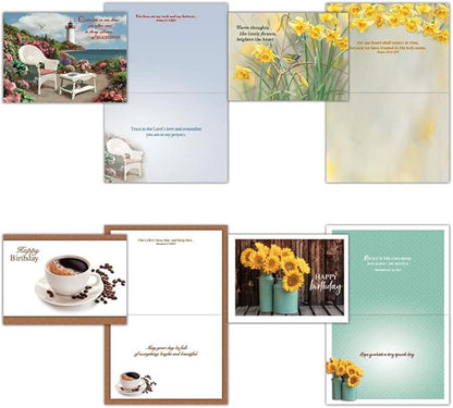 All Occassion Greeting Cards - King James Version Scriptures - Assorted Designs - 48 Count