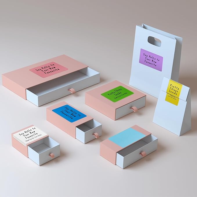 Hybsk 3x2 inch Color Direct Thermal Labels for Shipping, Barcodes, Address, Compatible with Rollo Label Printer & Zebra Desktop Printers(3"x2",Purple)