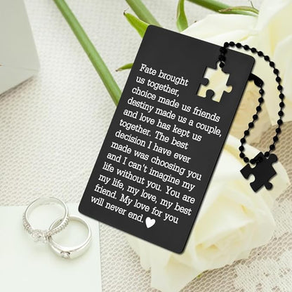 llxxeyopqdxz Husband Gifts: Birthday & Anniversary Cards for Men, Wallet Insert Love Notes