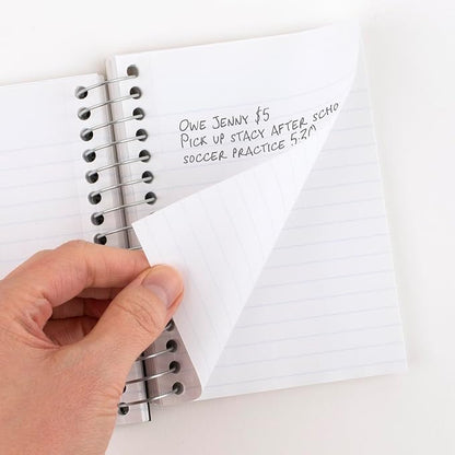 Five Star Spiral Notebooks, 6 Pack, Fat Lil' Pocket Notebooks, College Ruled Paper, 3-1/2" x 5-1/2", Small, 200 Sheets, Purple, Orange, Green, Blue, Gray, Black (38027)