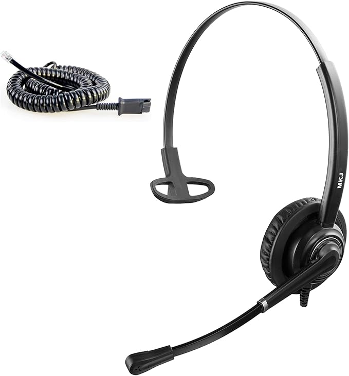 MKJ Cisco Headset for Office Phones Corded RJ9 Telephone Headset with Microphone Noise Cancelling for Cisco CP-7841 7861 7941G 7942G 7945G 7960G 7962G 7965G 7975G 8811 8845 8851 8861 8865 9951 9971