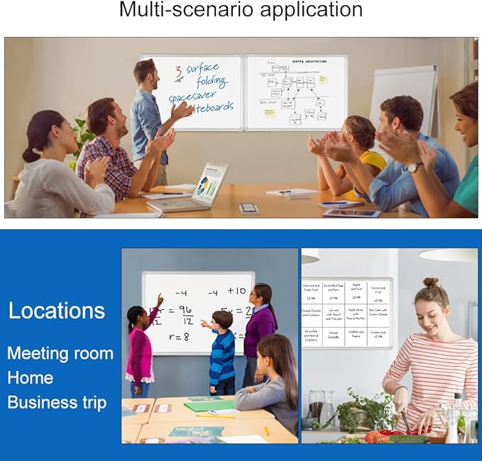 DEVELOP Large Magnetic Dry Erase Board 36 x 72 Inch, Wall Mounted Whiteboard with Aluminium Frame & Detachable Marker Tray 3' x 6', Magnetic White Board for Home School Office