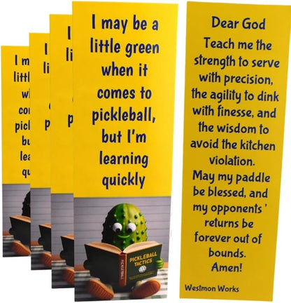 Pickleball Prayer Holy Card Bookmark Bulk Lot Bundle Funny Pickle Pickleballer Pack Made in The USA, Set of 5