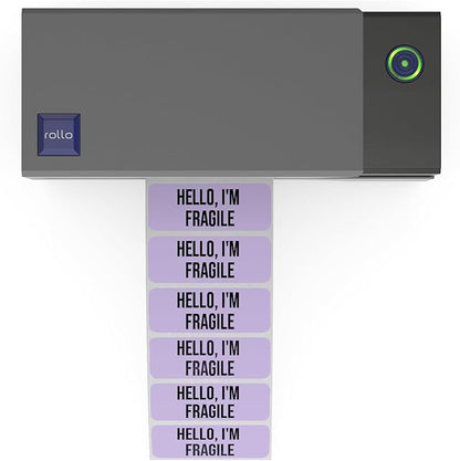 Rollo Direct Thermal 2x1 Sticker Labels - Roll of 1,000 Purple Thermal Labels - Multi-Purpose Thermal Printer Stickers