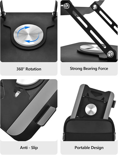 Laptop Stand for Desk, Adjustable Computer Stand with 360° Rotating Base, Laptop Riser Compatible with MacBook Air/Pro, Dell, HP, Lenovo and All 10-17'' Laptops