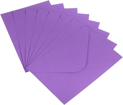 PATIKIL Mini Envelopes, 50 Pack Gift Cards Business Cards Envelope for Invitation Graduation, Purple