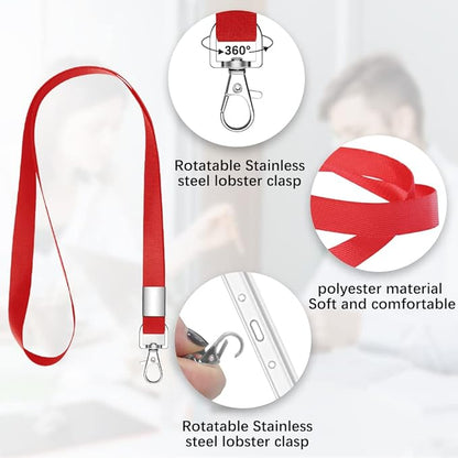 7 PCS Multicolour Lanyards for ID Badges, Keys, Cruise Ship Cards, Keychain, Soft Nylon Neck Lanyard with Clip, Badge Lanyard for Teacher, Kids, Men, Women