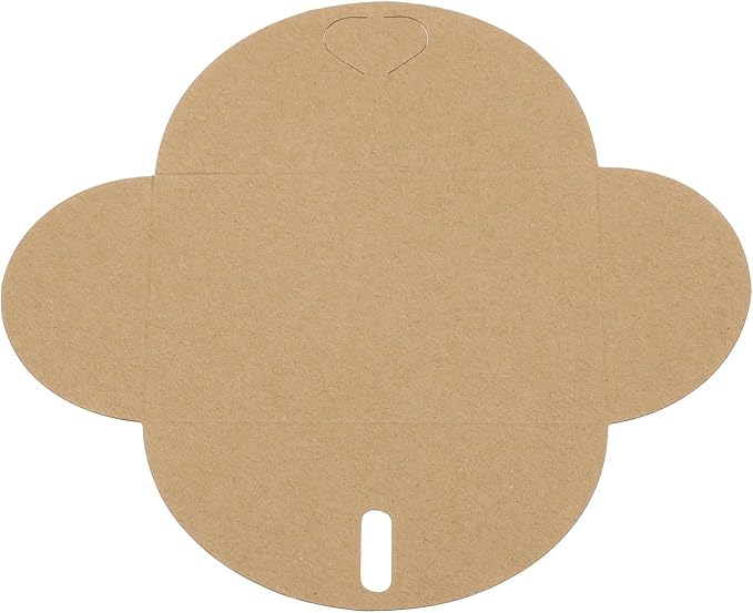 PATIKIL Gift Card Envelopes, 12 Pack Heart Shaped Clasp Small Gift Cards Holder Mini Envelope for Birthdays Weddings, Coffee