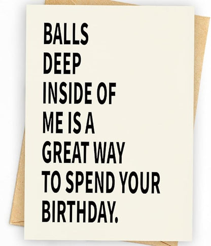 Naughty Birthday Card for Men, Husband, Boyfriend, and Him | Happy Birthday Gifts & Decorations for Men