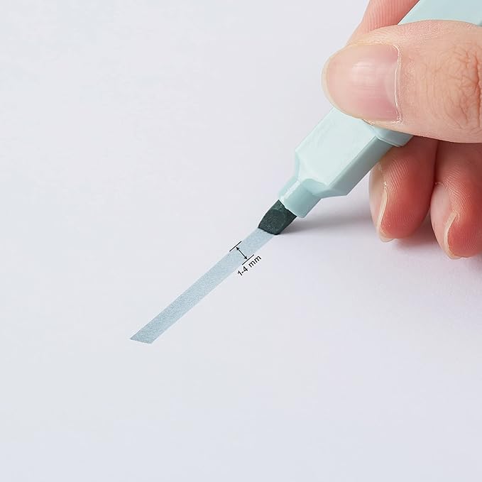 HPSIZEE Aesthetic Cute Highlighters Mild Assorted Colors With Soft Chisel Tip, No Bleed Dry Fast Easy to Hold, for Journal Bible Planner Notes School Office Supplies, 6 Pack - Happiness