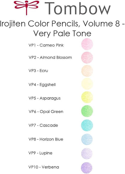 Tombow 51527 Irojiten Colored Pencil Dictionary Set, Seascape, Set of 30. Beautifully Crafted Wax-Based Colored Pencils with Enamel Finish