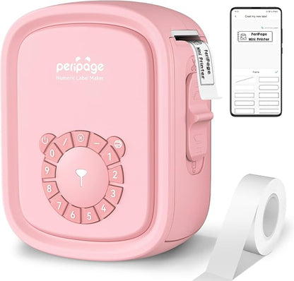 Portable Label Maker Machine P10Pro - Wireless Bluetooth Label Printer with Tape Included, Multiple Templates, Easy to Use for Office and Home Organization, USB Rechargeable（Pink）