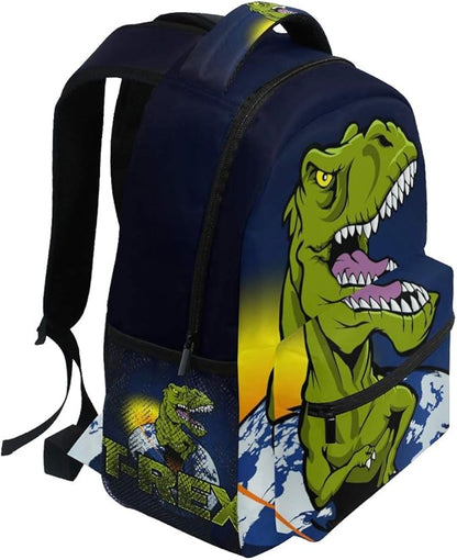 senya Dinosaur The Planet School Backpack Travel Rucksack Book Bag Laptop Backpack Casual Daypack for Travel/College/Work One Size
