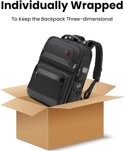 CROSSGEAR 16 Inch Business Laptop Backpack for Men, Carry on Backpack for Airplanes, Water Resistant Travel Backpack Laptop Bag Computer Backpack Casual Daypacks with USB Port for Travel