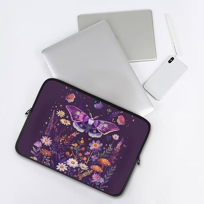 Butterfly Flower Laptop Protective Sleeve for Women Teen Girls 17 inch Laptop Covers with Large Capacity Lap Top Case Lightweight Computer Sleeve Bag Suitable Gifts for Holidays