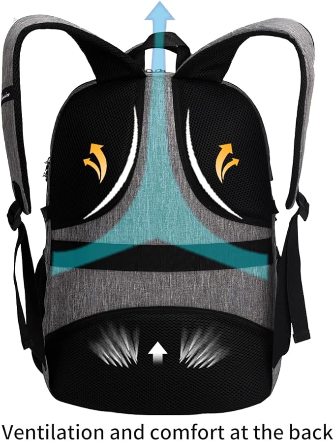 SHRRADOO Travel Laptop Backpack, Business Anti Theft Slim Durable Laptops Backpack with USB Charging Port, College High School Computer Bag for Men Women Fits 16.3 Inch Notebook