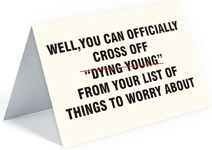 Funny Birthday Cards for Men, Women, Brother, Sister, Dad, Mom, Husband, Friend, and Anyone | Humorous Gifts | Unique Birthday Decoration