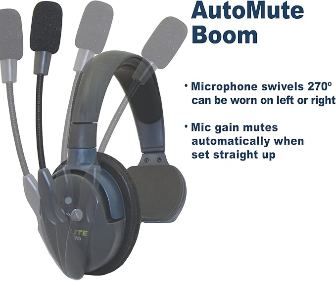 EARTEC UL2D Ultralite-HD 2-Person Full Duplex Wireless Intercom Headset Communication System, Dual Ear Headsets, Up to 1000ft Range, U.S. Company