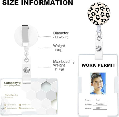 Flower Badge Reels Holder Retractable with ID Clip for Nurse Name Tag Card Nursing for Doctor Teacher Student Employee Office Medical Work 1