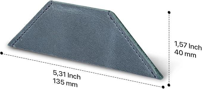 Londo Genuine Leather Handmade Bookmark (Set of 2) (Triangle, Blue)