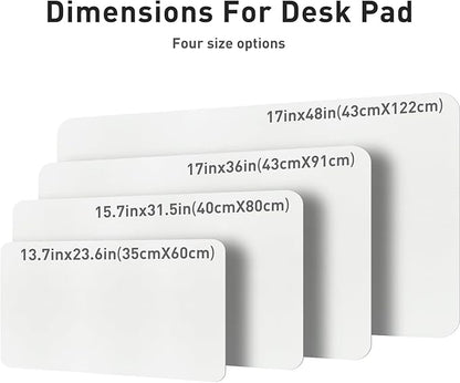 Aothia Leather Desk Pad Protector, Mouse Pad, Office Desk Mat, Non-Slip PU Leather Desk Blotter, Laptop Desk Pad, Waterproof Desk Writing Pad for Office and Home (Off-White,31.5" x 15.7")