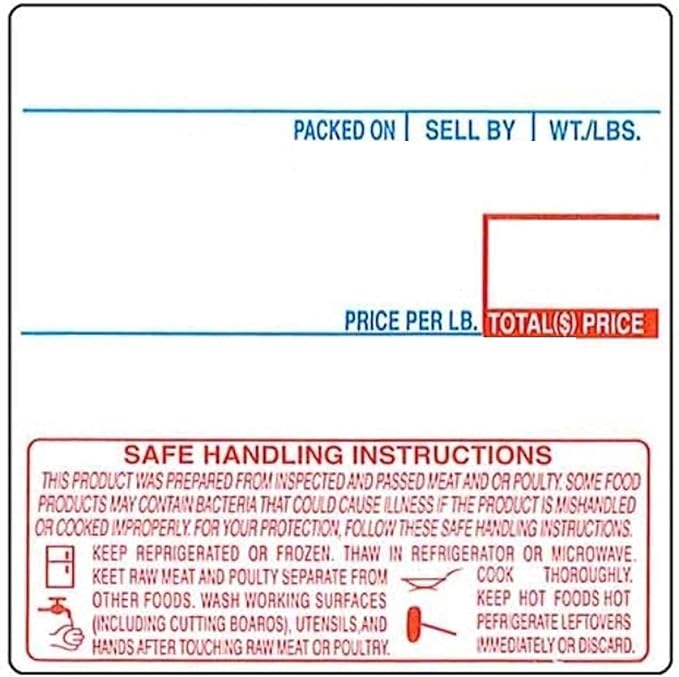 LST-8040 Printing Scale Label, 58 x 60 mm, UPC/Safe Handling - CASE of 12 Rolls