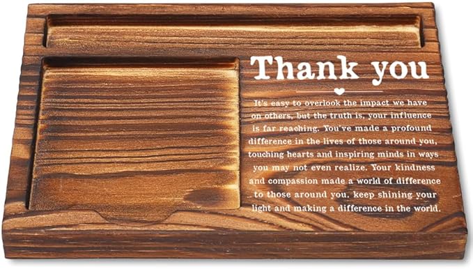 Thank You Gifts Sticky Note Holder, Thank You Appreciation Gift for Coworker Psychologist Boss, Inspirational Motivational Quote for Desk Self-Stick Note Pad Holders YB358