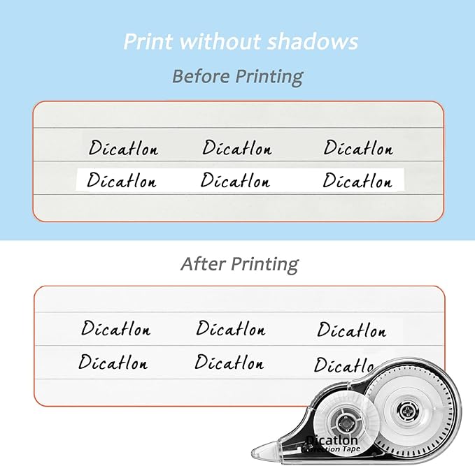 10-Count pack White Out Easy to Use Correction Tape Quick Dry Tear Resistant Shaped Applicator Instant Corrections Correct Wrong Writing At Any Time For Office Students school Home