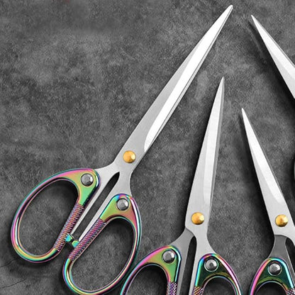 6.3" All Stainless Steel Office Scissors,Ultra Sharp Blade Shears,Sturdy Sharp Scissors for Office Home School Sewing Fabric Craft DIY Multipurpose Scissors Colorful