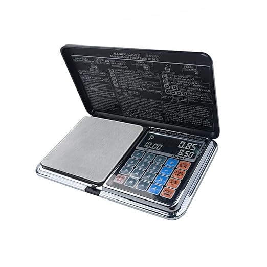 1Pcs Digital Pocket Scale 500g x0.01g Gram Scale Food Scale with Piece Counting/Price Calculator Function Built-in Clock and Thermometer