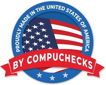 Compuchecks Check on Top Blank Check Paper - 100 Pack, Quick-Books & Laser Printer Compatible - Security Business Checks with Voucher - 8.5" x 11" Gold Marble