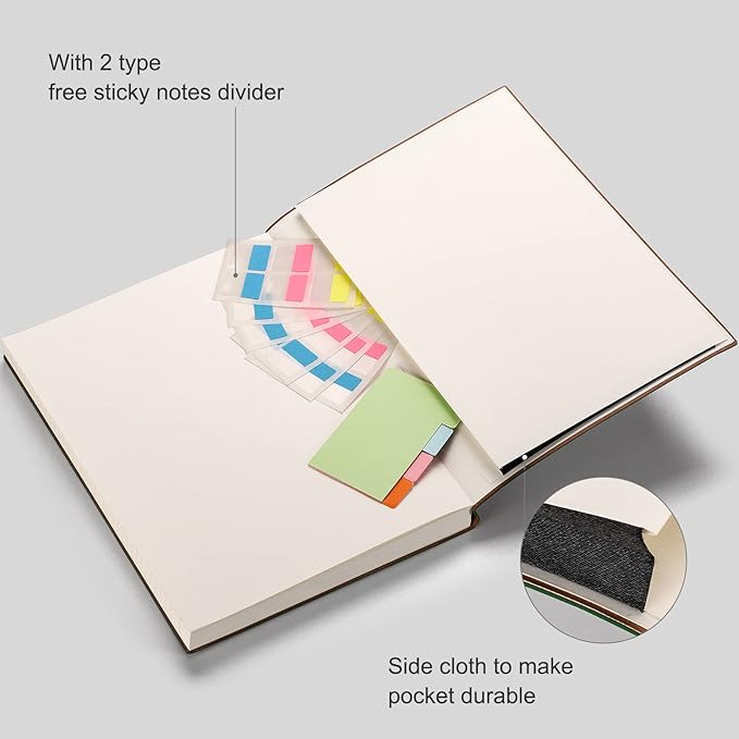 AHGXG Large A4 Notebook College Ruled - 320 Pages Thick Journal for Women and Men, 8.5''×11'', 100gsm Thick Lined Paper, Leather Softcover, for Writing Work School - Green