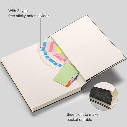 AHGXG Large A4 Notebook College Ruled - 320 Pages Thick Journal for Women and Men, 8.5''×11'', 100gsm Thick Lined Paper, Leather Softcover, for Writing Work School - Green