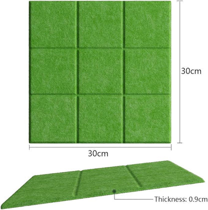 Large Felt Board Tiles for Wall with 30 Push Pins, 11.8"x11.8" Pack of 6 Pin Board Notice Boards for Home Office Kitchen, Bulletin Board Wall Tiles for Photos Memos (Green, 6 Pack)